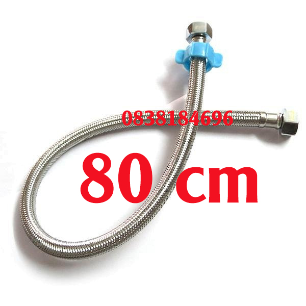 Dây cấp nước lạnh đơn dây cấp nước cho bình nóng lạnh Dây 2 đầu Tán ren 21mm dùng cho Bình nóng lạnh Hàng xịn đẹp