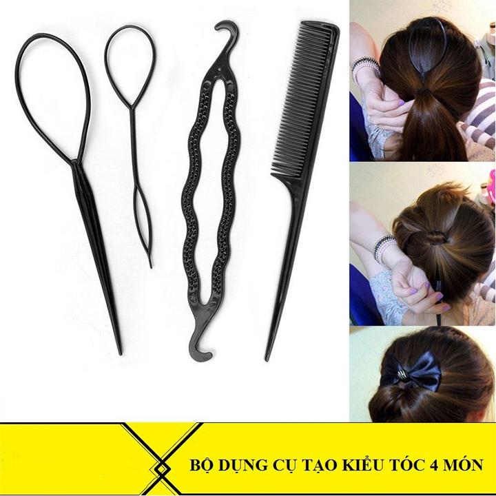 Bộ dụng cụ làm tốc 4 món đa năng tiện dụng