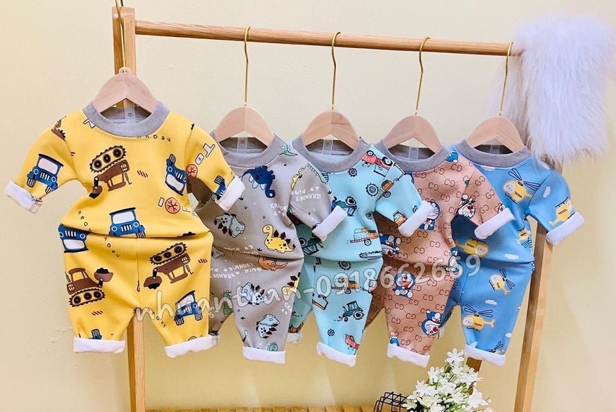 bộ dài bé trai / bộ dài bé gái / dài nỉ bé trai / dài nỉ bé gái , bộ dài mùa đông sơ sinh 3-14kg