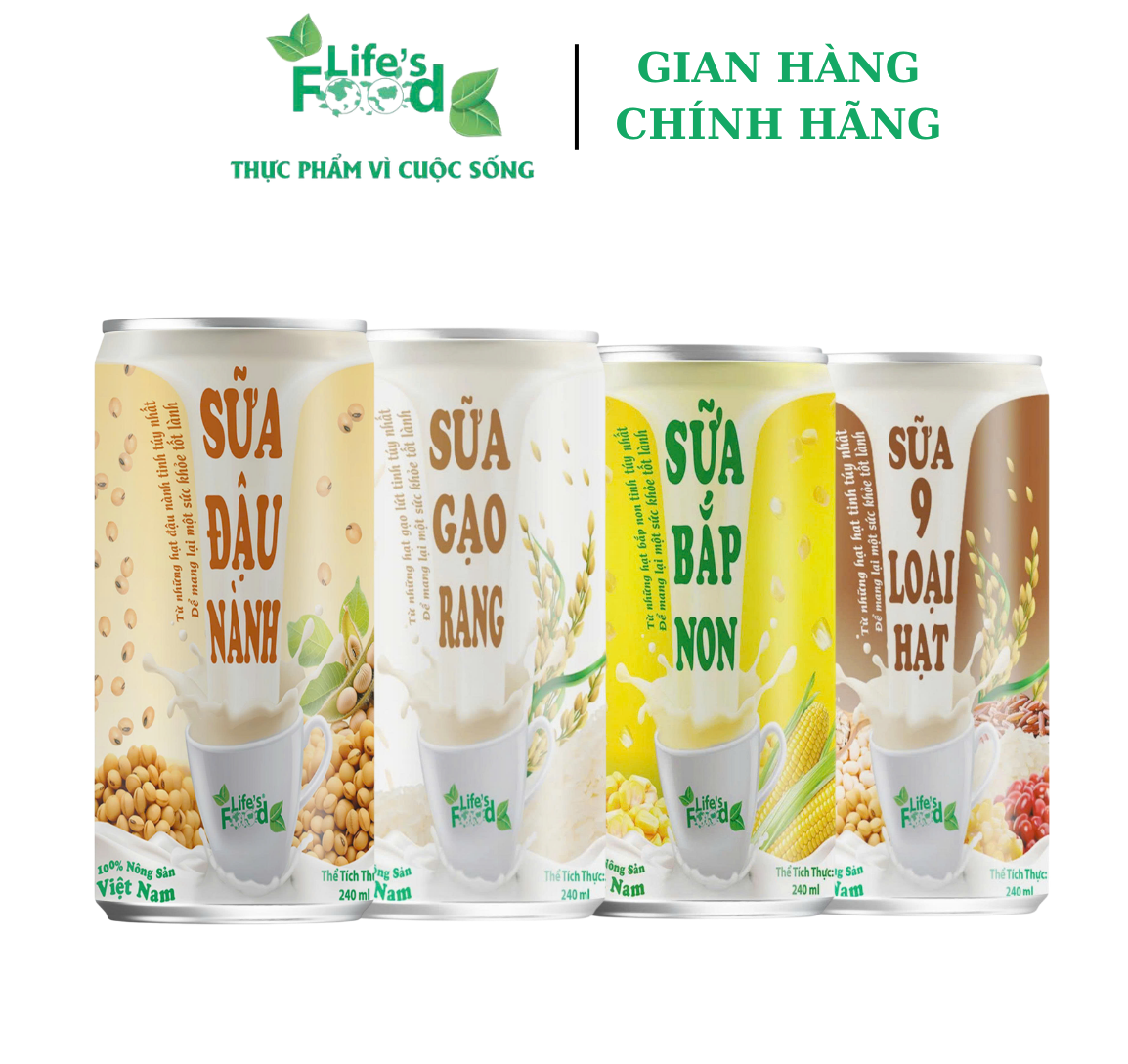 Sữa Hạt Dinh Dưỡng Life's Food 240ml/ Lon