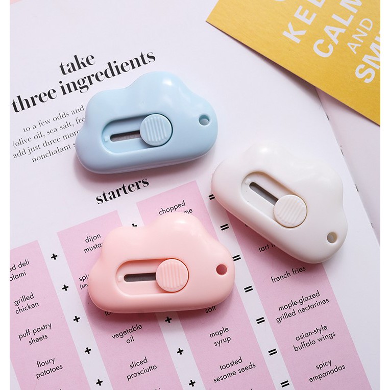 [HCM]Dao rọc giấy hình đám mây mini bỏ túi sản phẩm tốt chất lượng và độ bền cao cam kết hàng đúng như hình ảnh