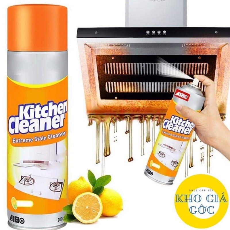 Chai Xịt Tẩy Nhà Bếp Cam Đa Năng Công Nghệ Hàn Quốc Chuyên Dụng Làm Sạch Dầu Mỡ Vết Bẩn Cứng Đầu
