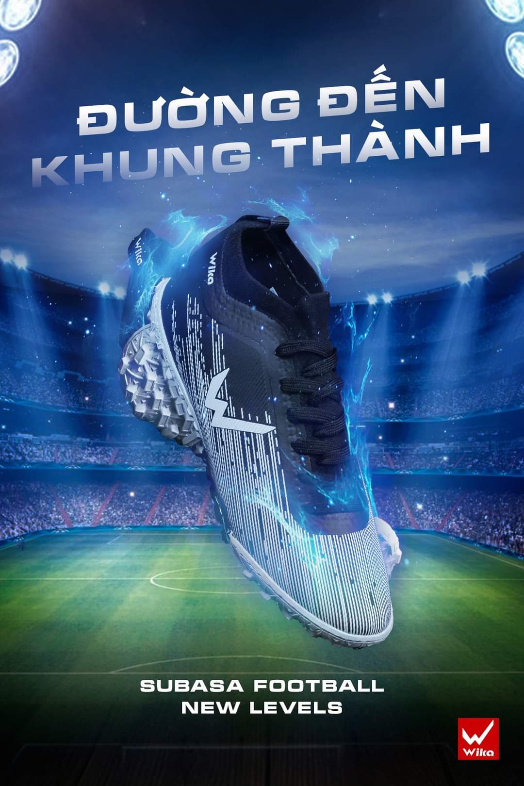 Giày đá bóng wika full box Subasa - khâu full đế chĩnh hãng