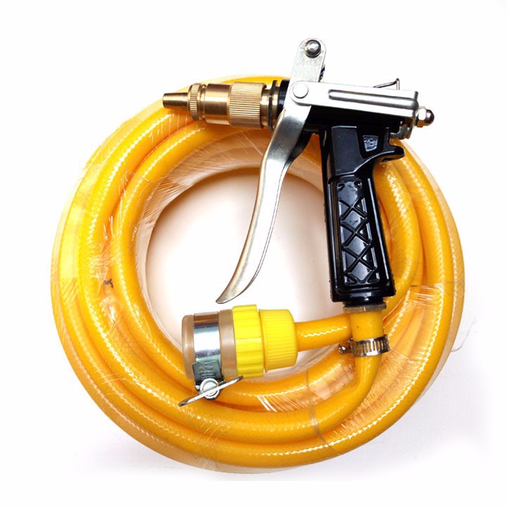 Bộ dây và vòi xịt tăng áp lực nước rửa xe oto, xe máy rửa sân nhà cửa loại 20m