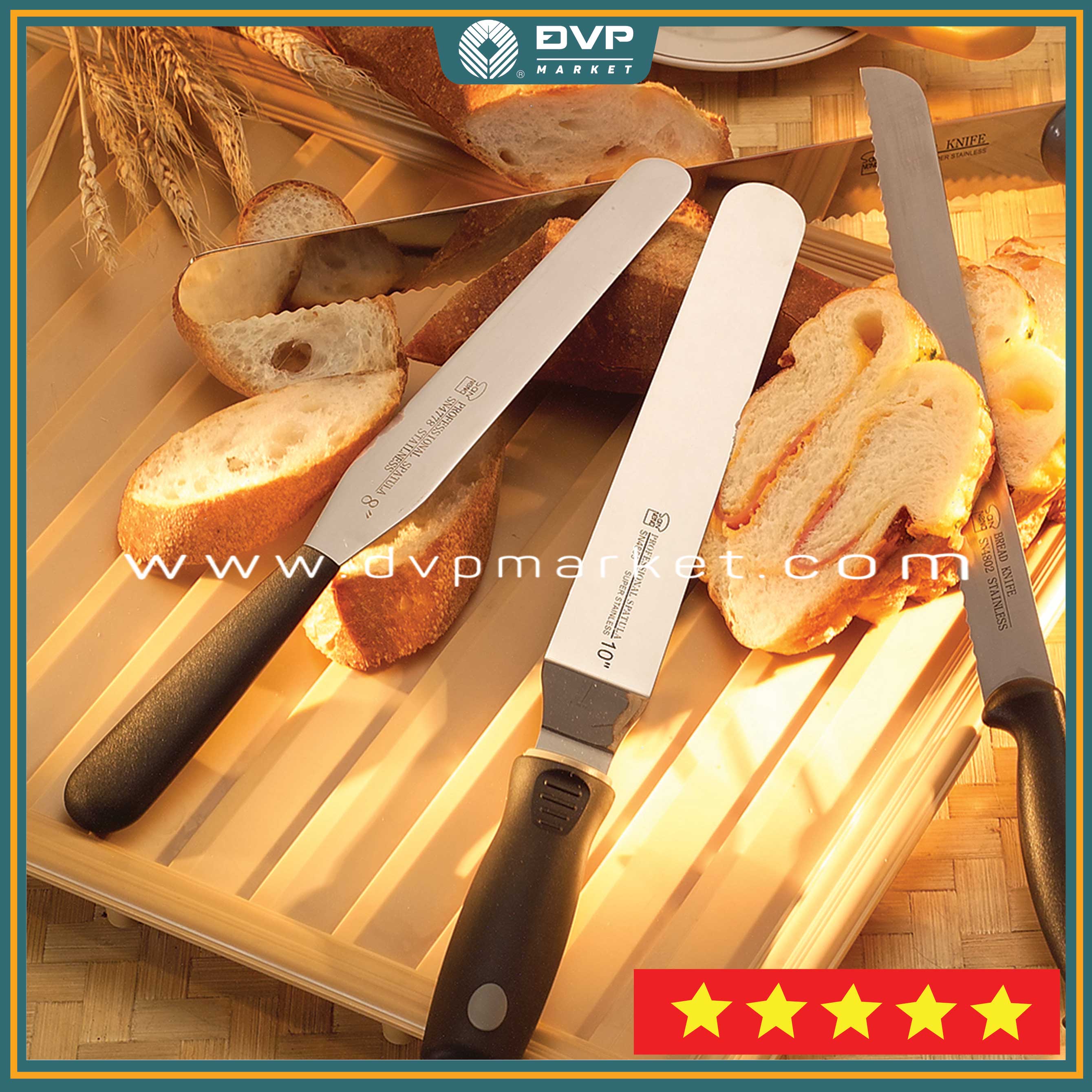 Dao chà láng bánh kem Sanneng kích thước 10 inch (25cm)