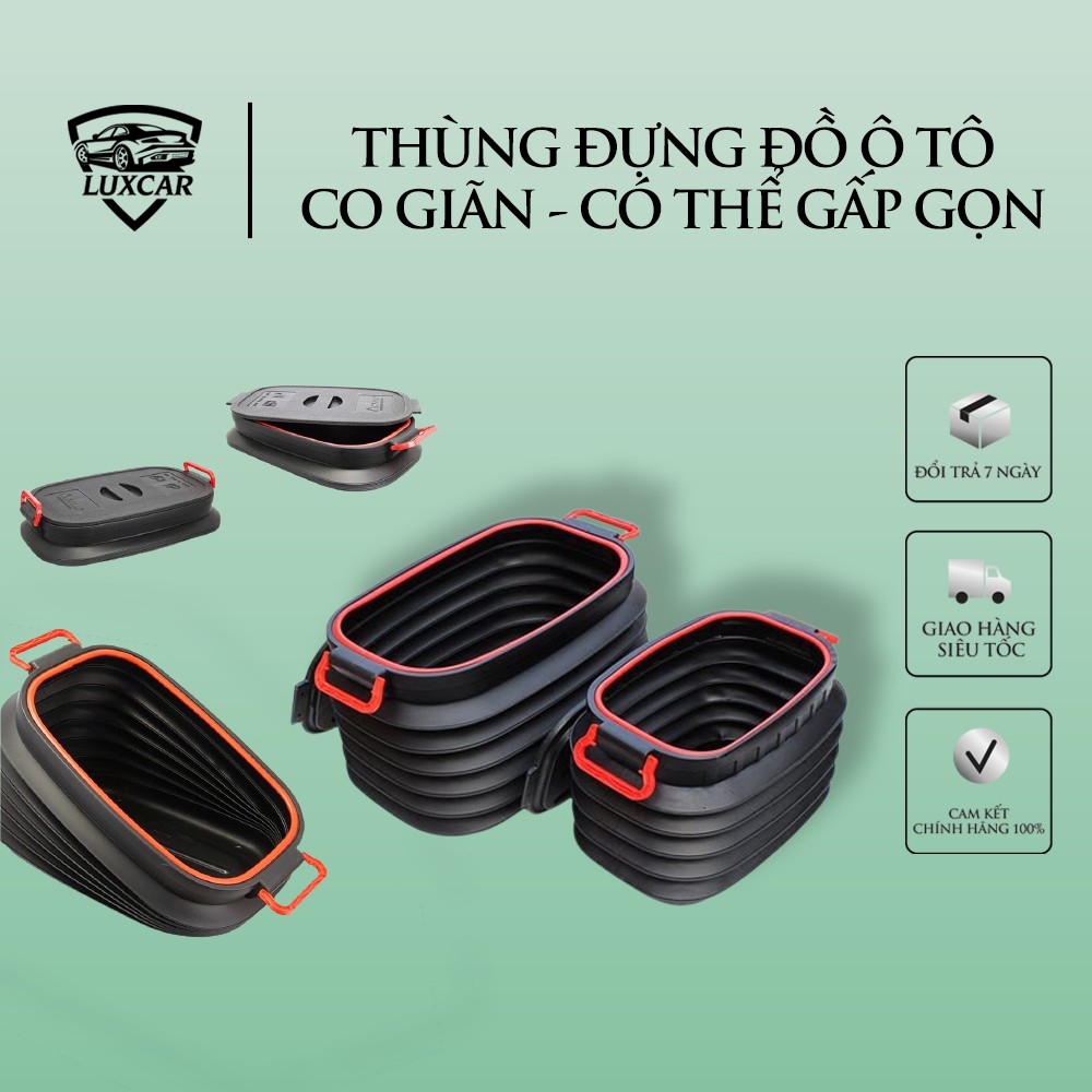 Thùng đựng đồ ô tô LUXCAR co dãn có thể gấp gọn - Thùng đựng đồ ô tô đa năng,dung tích 40L