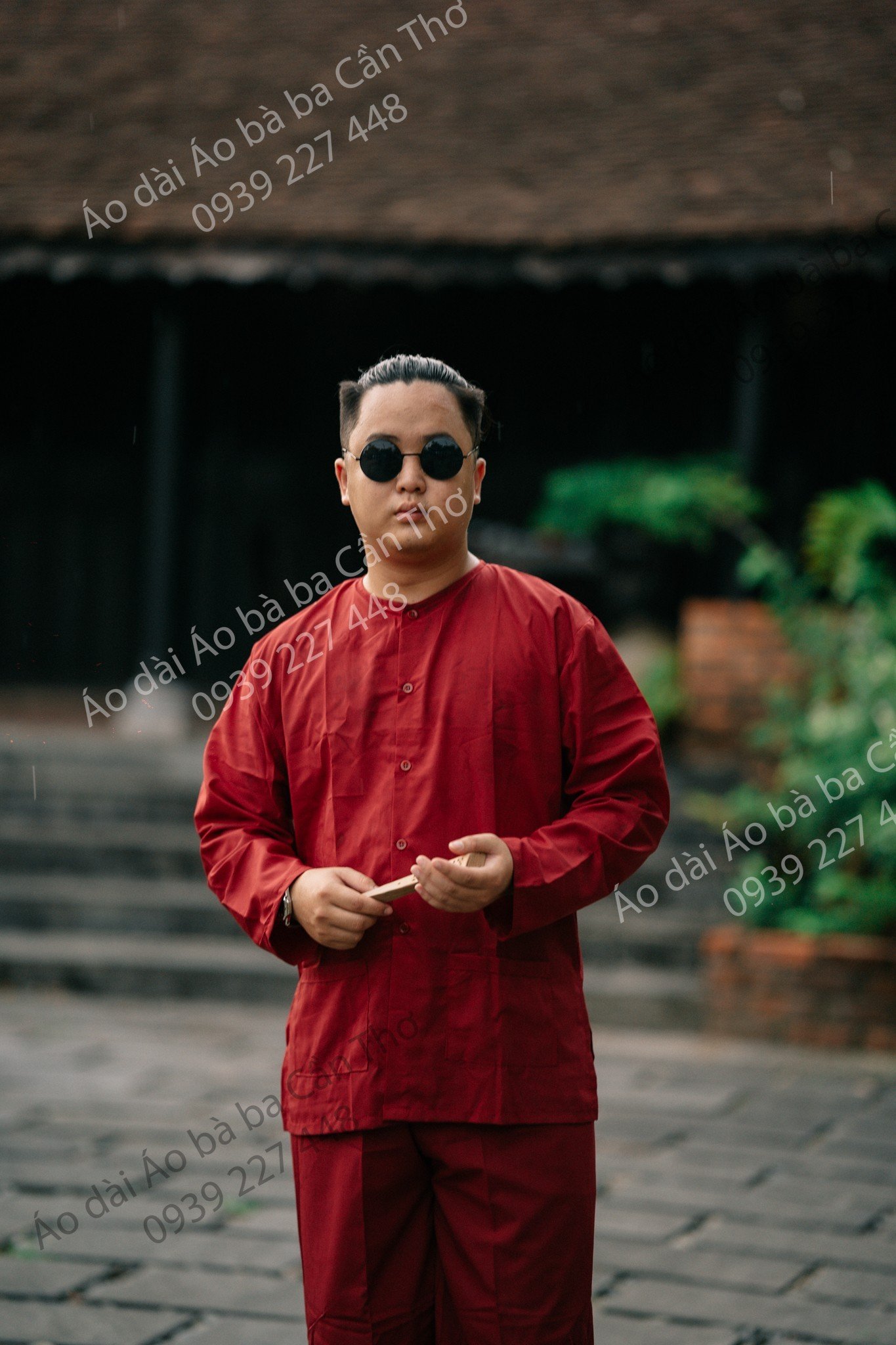 Bộ áo bà ba đỏ nam bộ - Áo bà ba lụa lẻ nam bộ - Có bộ bà ba Bigsize- may sỉ bà ba toàn quốc - May bộ bà ba theo yêu cầu