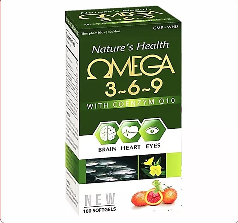Viên uống Dầu cá ,Omega 369 ,dầu gấc , dầu hoa anh thảo , Vitamin e , DHA - Thành phần từ thiên nhiên giúp Chống oxy hóa ,giảm mỡ máu ,bổ não, sáng mắt, khỏe mạnh tim mạch, tăng cường trí nhớ , Đẹp Da -Hộp 100 viên