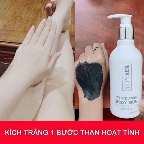-Sữa Tắm Ủ Kích Trắng Da Than Hoạt Tính Skin AEC White Anise Body Skin - FHY