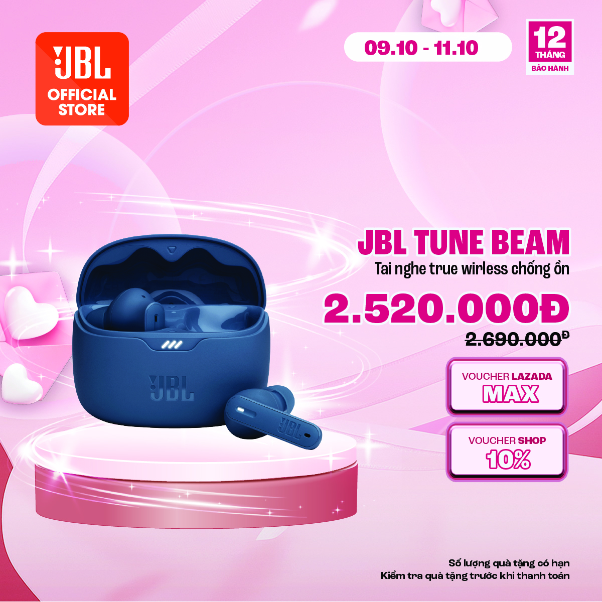 Tai nghe JBL TUNE BEAM - Hàng Chính Hãng