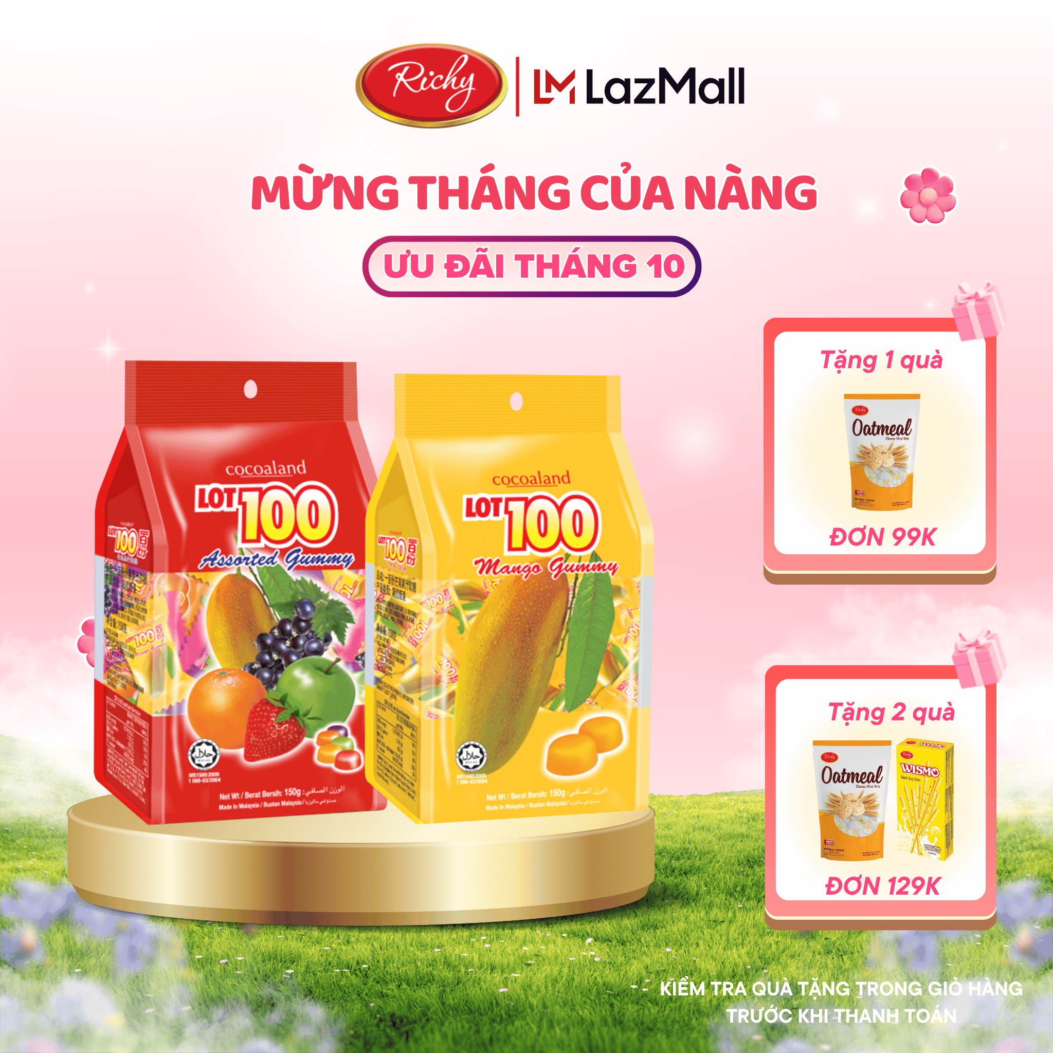 [NEW] Kẹo Cocoaland LOT 100 Xoài - Tổng hợp gói 320g Richy