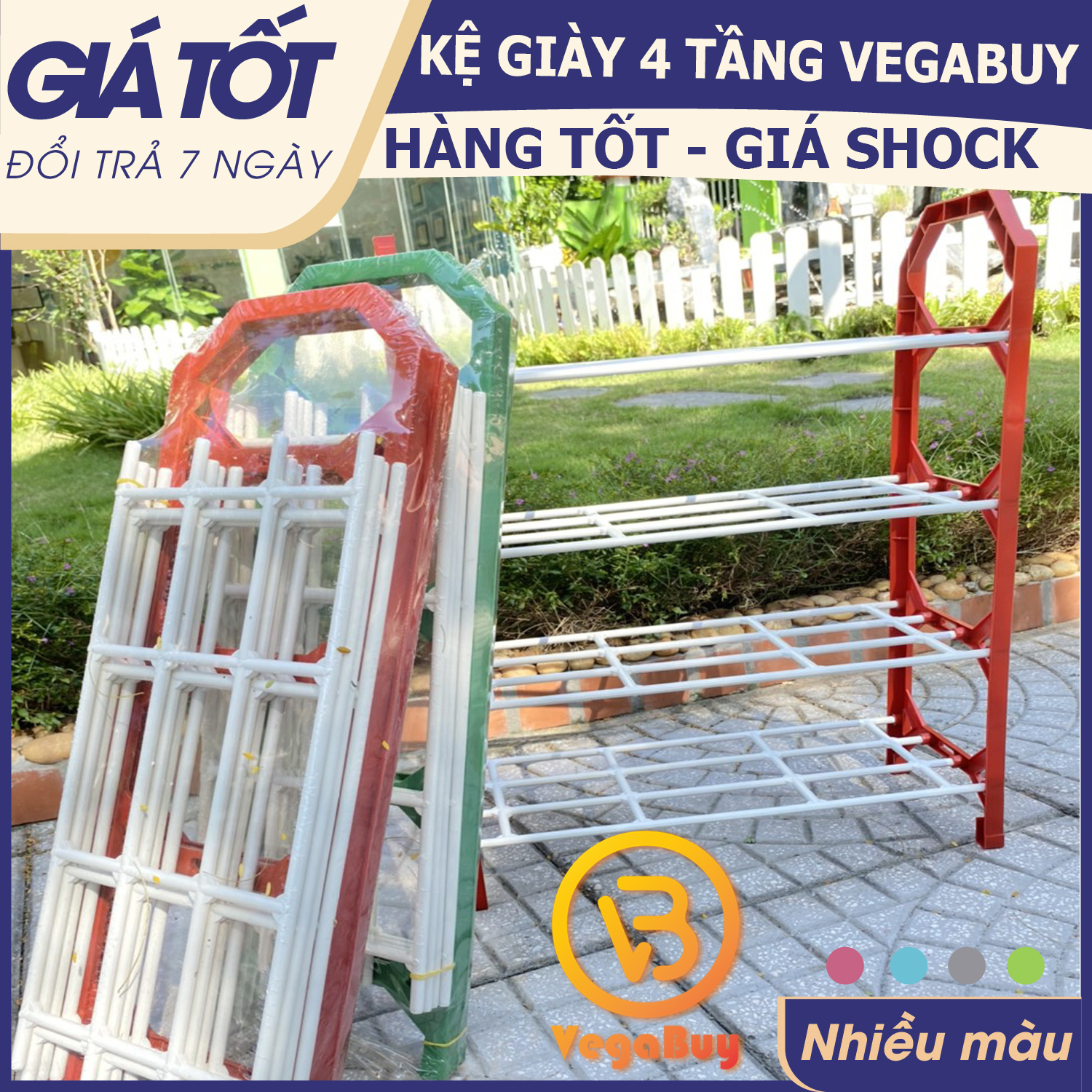 Kệ để giày dép thông minh 4 tầng đa năng-Kệ để giày dép 4 tầng tiện dụng Giá Tốt 360, giá để giày dép giá sốc (Màu ngẫu nhiên)