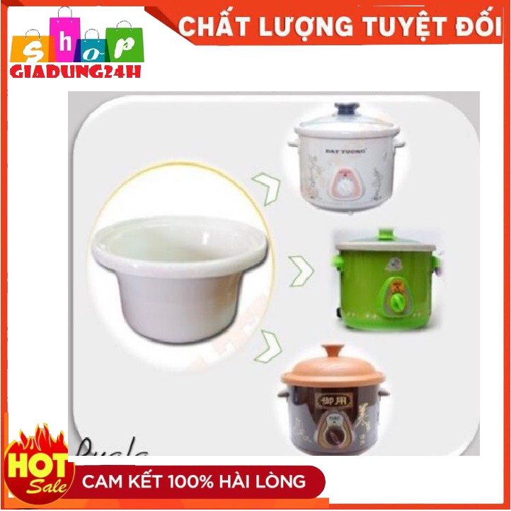 Lõi sứ trắng kho cá nấu cháo chậm 2,5l-giadung24h