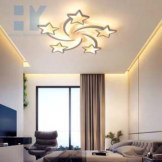 Đèn ốp trần - đèn led ốp trần - mâm ốp trần hiện đại sao 5 cánh 3 chế độ ánh sáng bảo hành 2 năm