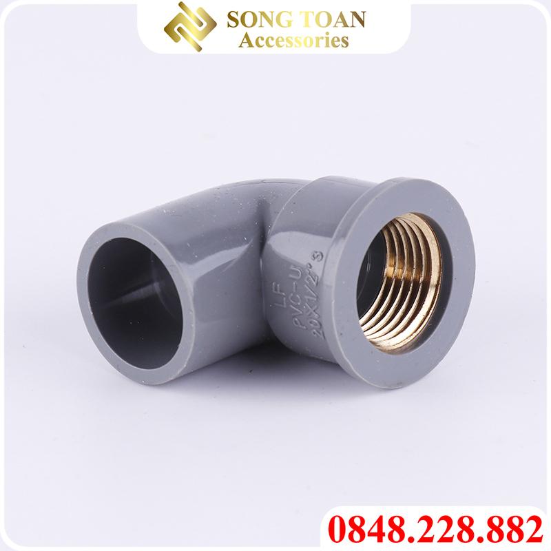 [CO NHỰA PVC] Ren trong BSP hệ G bằng đồng, kết nối cho ống nhựa PVC trơn dán (Cong & Cút)- Chất liệu nhựa nguyên sinh
