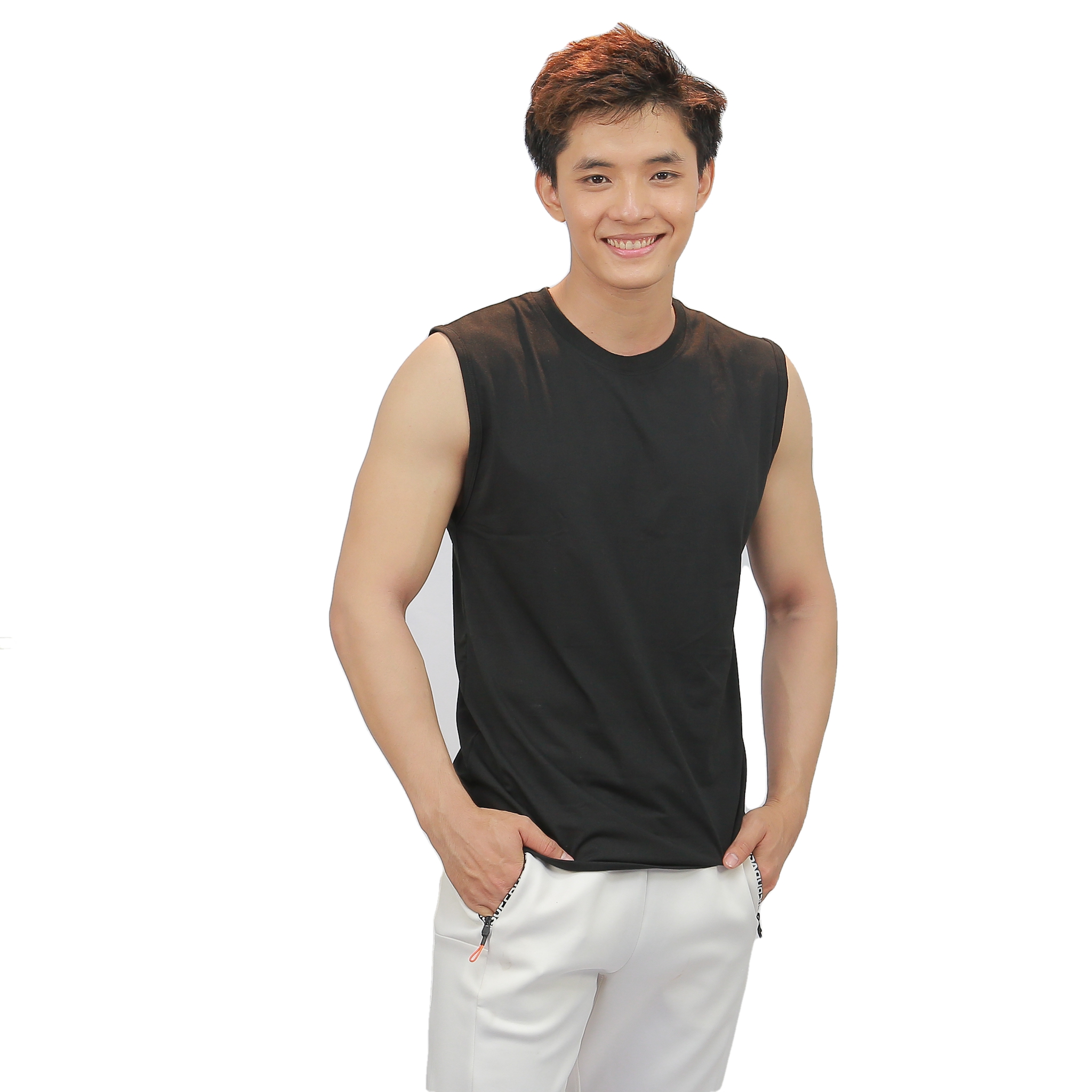 [HCM]Áo thun body ba lỗ nam chất liệu cotton mặc mát vải mềm mịn