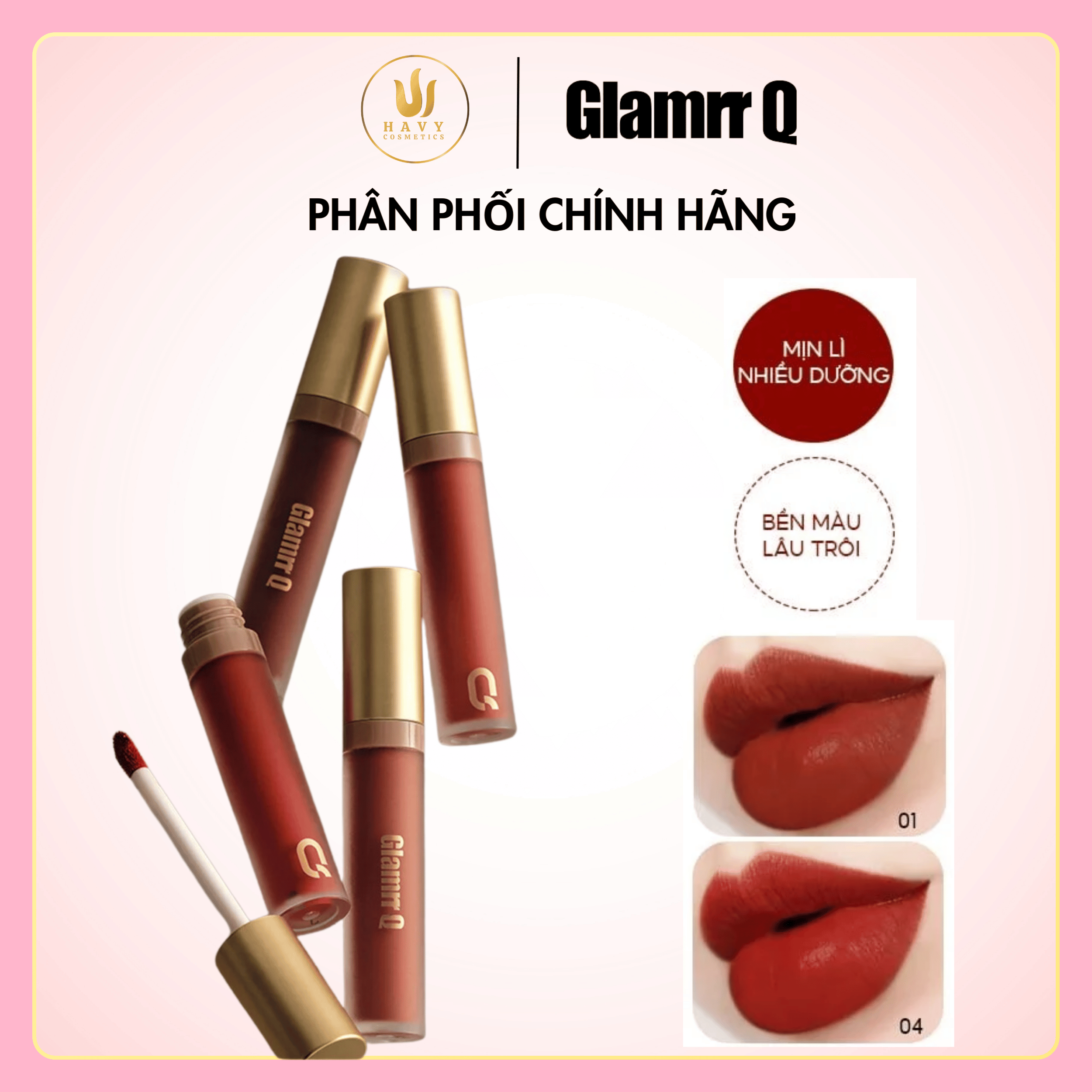 Son kem lì Glamrr Q x Gilaa Long Wear Lip Cream  Fullsize 5g