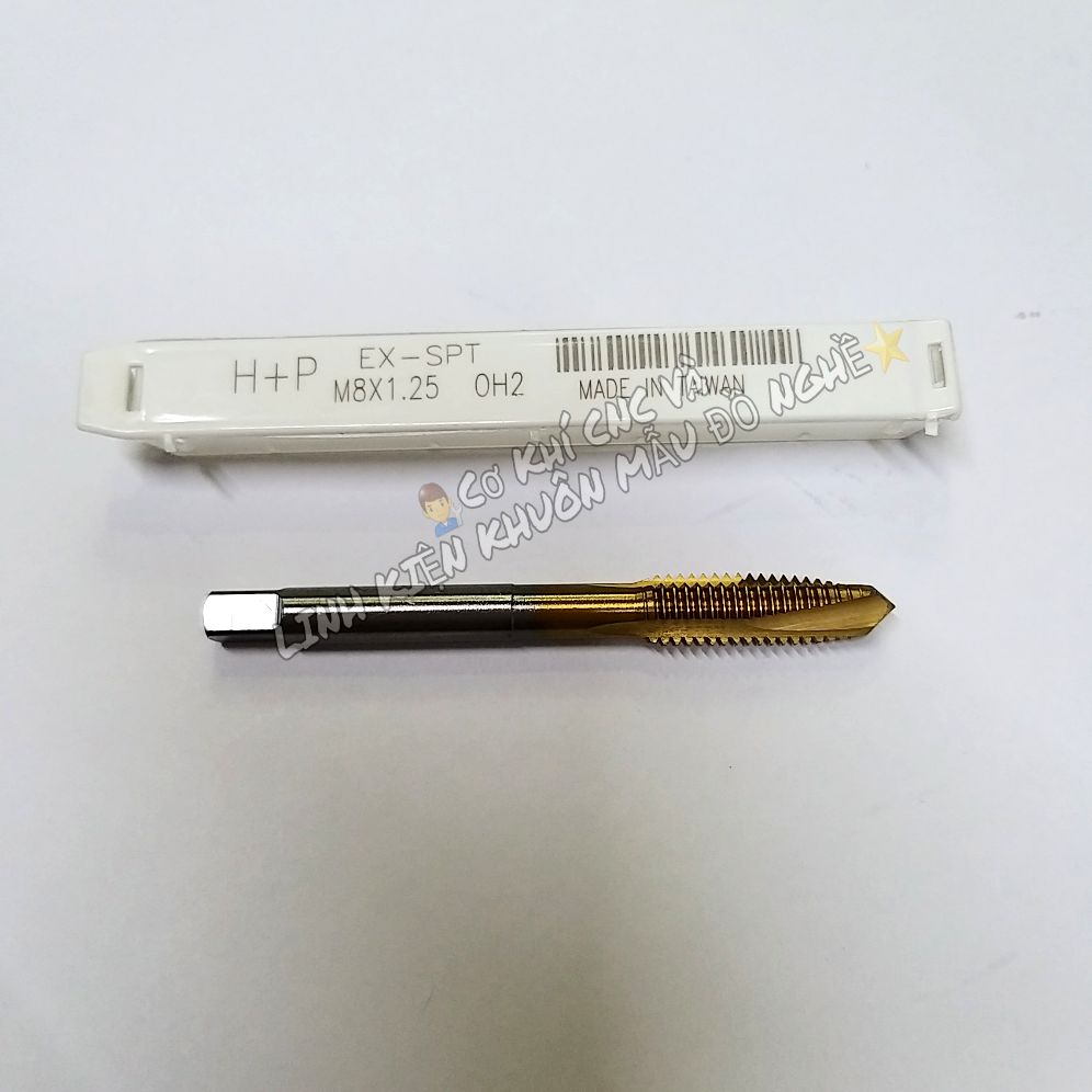 Mũi taro h+p vàng thẳng m8 x 1.25