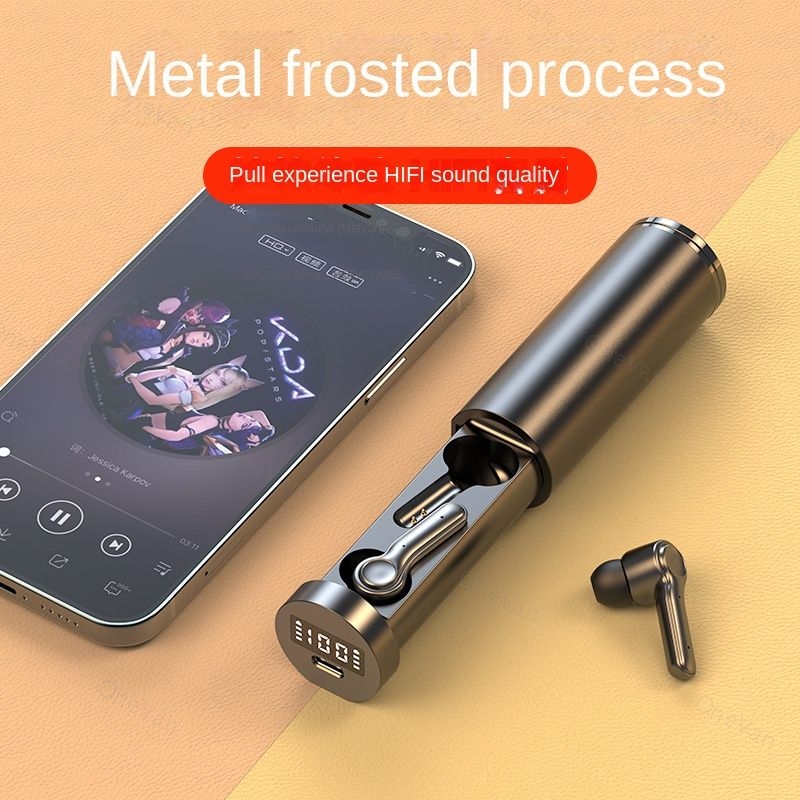 【CW】Classic Vali Kéo Bluetooth Không Dây Kinh Doanh Kim Loại Tai Nghe Chụp Tai Bluetooth 5.0 Bluetooth Hai Tai-Tai TWS Cảm Ứng Tặng
