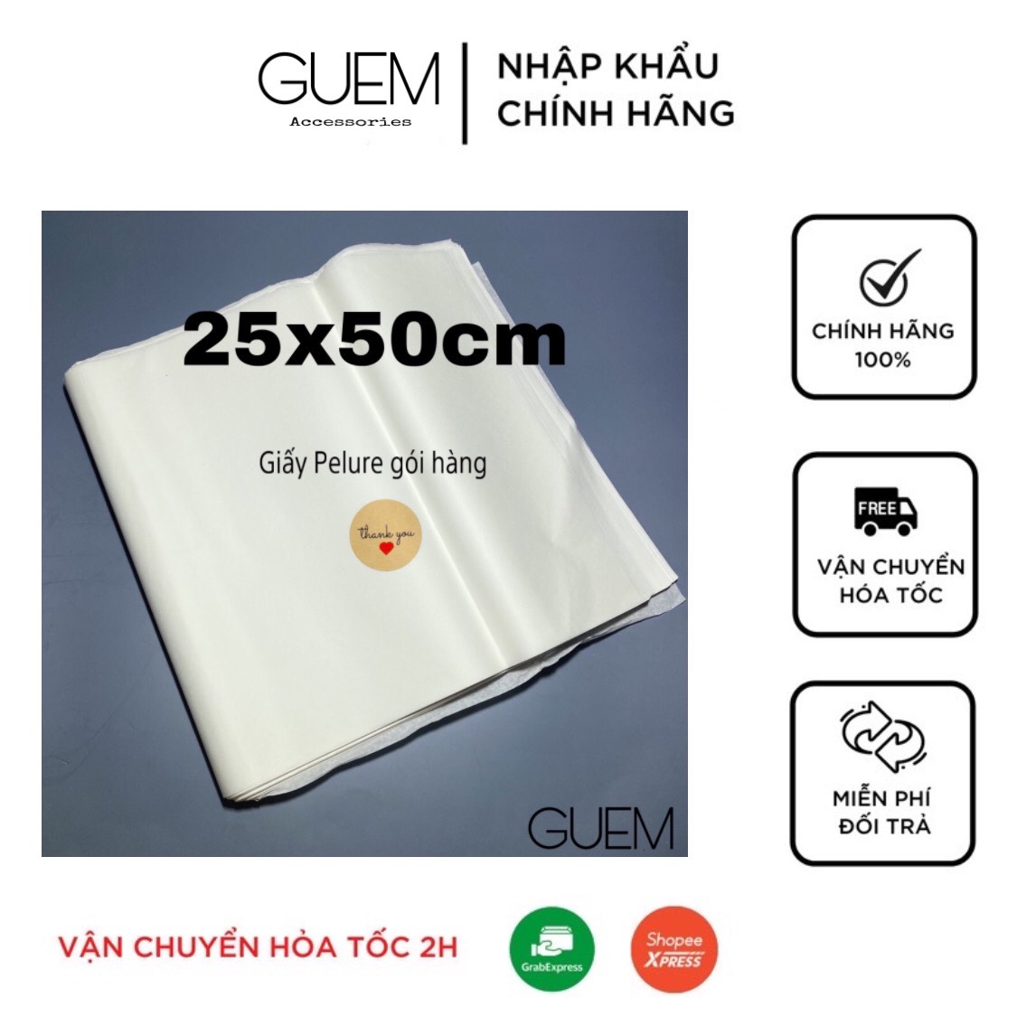 Giấy Pelure gói hàng 25x50cm giấy hút ẩm, gói trang phục, quần áo, phụ kiện, đồ decor, giày dép. Huyền Ori