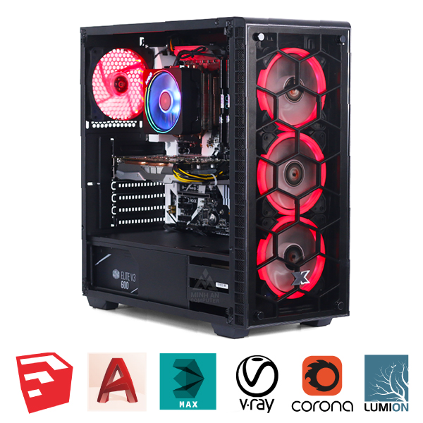 [Trả góp 0%]Máy tính Workstation AMD Ryzen 5 2600 / B450 / 16GB /RX570 4G DDR5 GIÁ RẺ