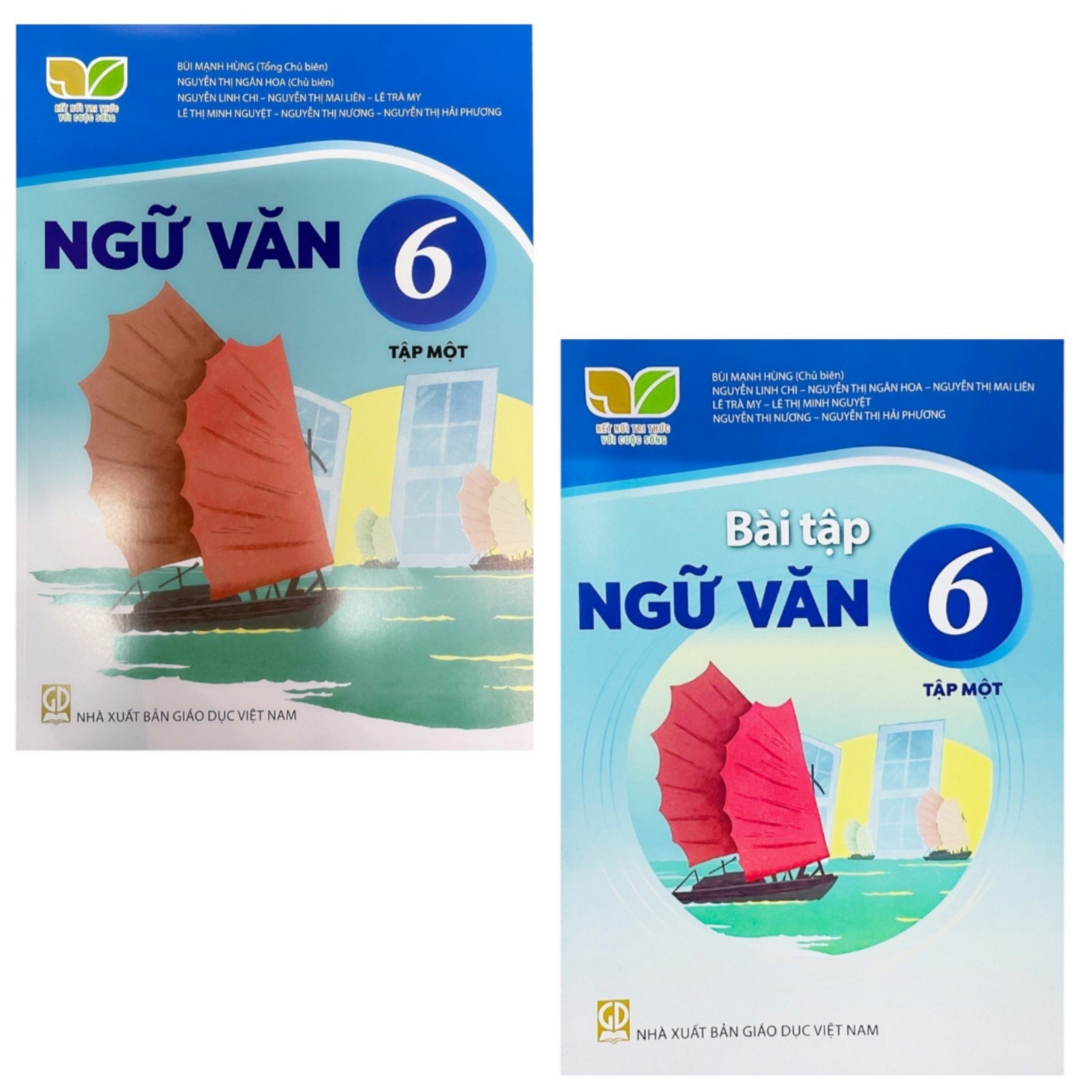 Edubook - Combo Ngữ văn lớp 6 tập 1 (Bộ 2 Cuốn) Kết nối tri thức với cuộc sống (Kèm 2 bút gel)
