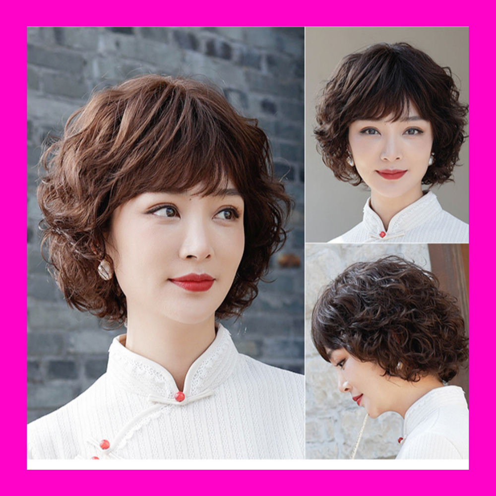 TẶNG LƯỚI - Tóc giả nữ trung niên Hàn Quốc cao cấp - TG48