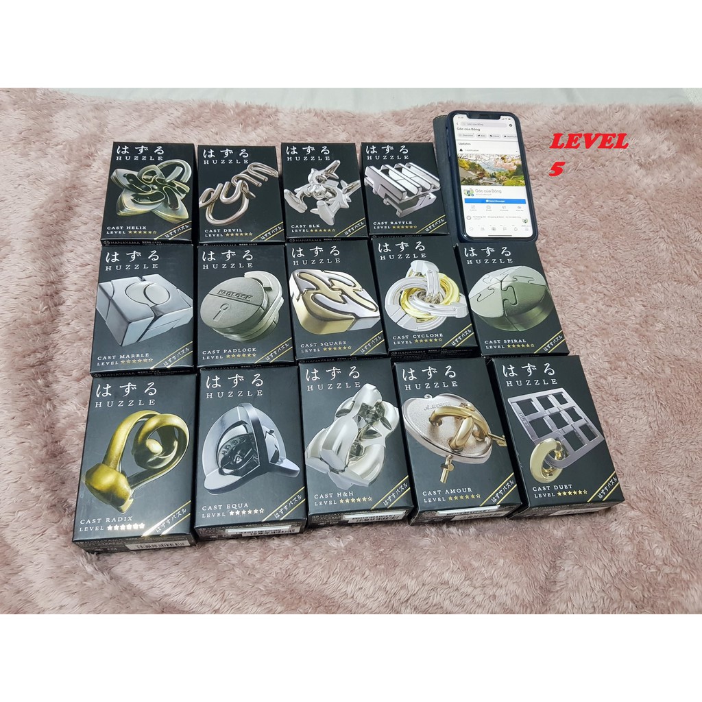 [CÓ SẴN]  LEVEL 5 - Đồ chơi giải đố Huzzle sắt Nhật Hanayama