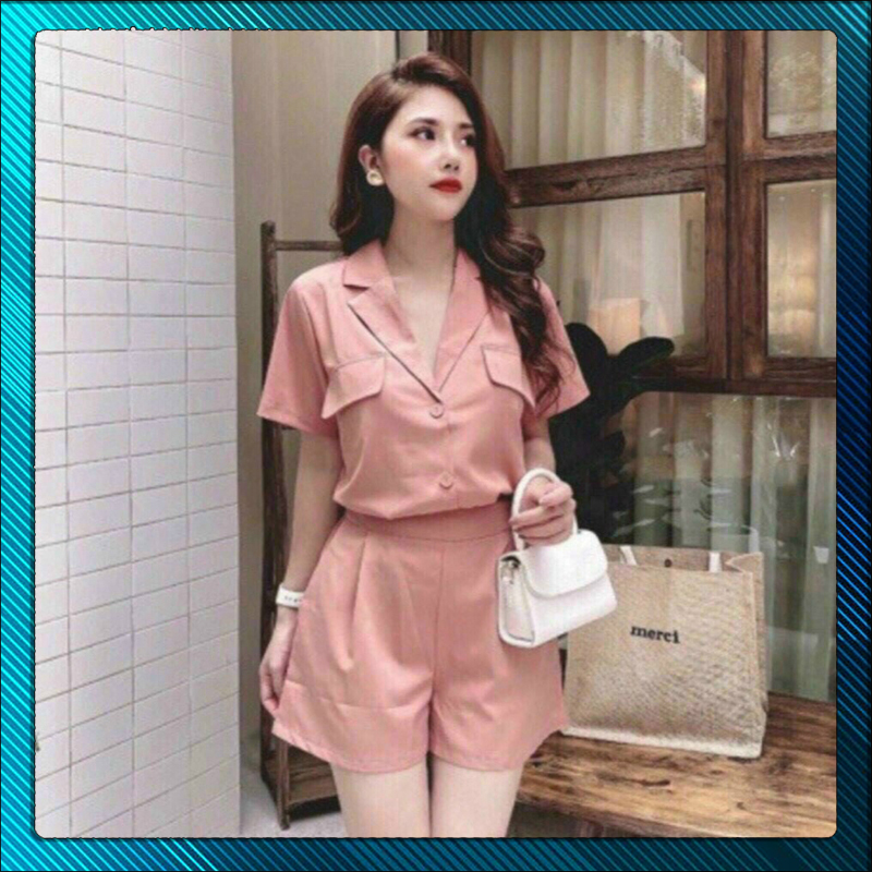 [HCM]Set Bộ Vest Đẹp - Set Bộ Vest Đùi Cá Tính  Thuận Tiện Trong Công Việc  Đi Dạo - Thời Trang Hoa Anh Đào
