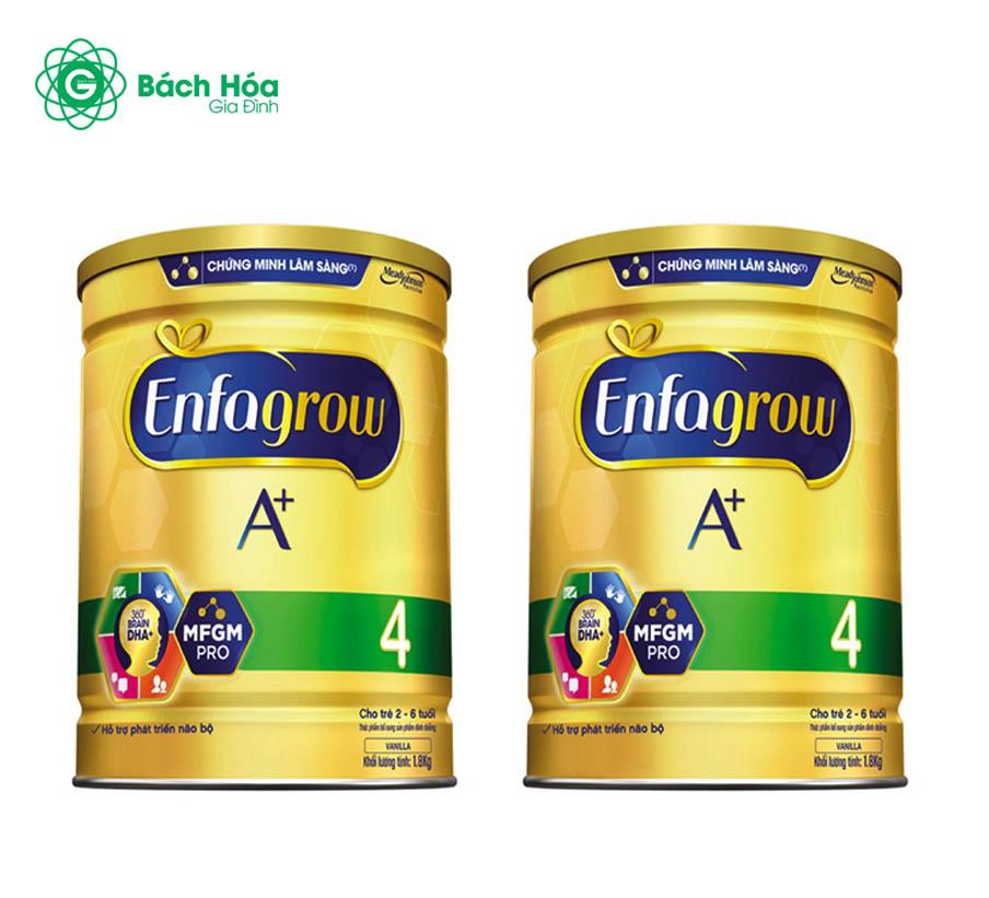 Bộ 2 lon sữa bột enfagrow a+ 4 dha+ và mfgm pro 1.8kg