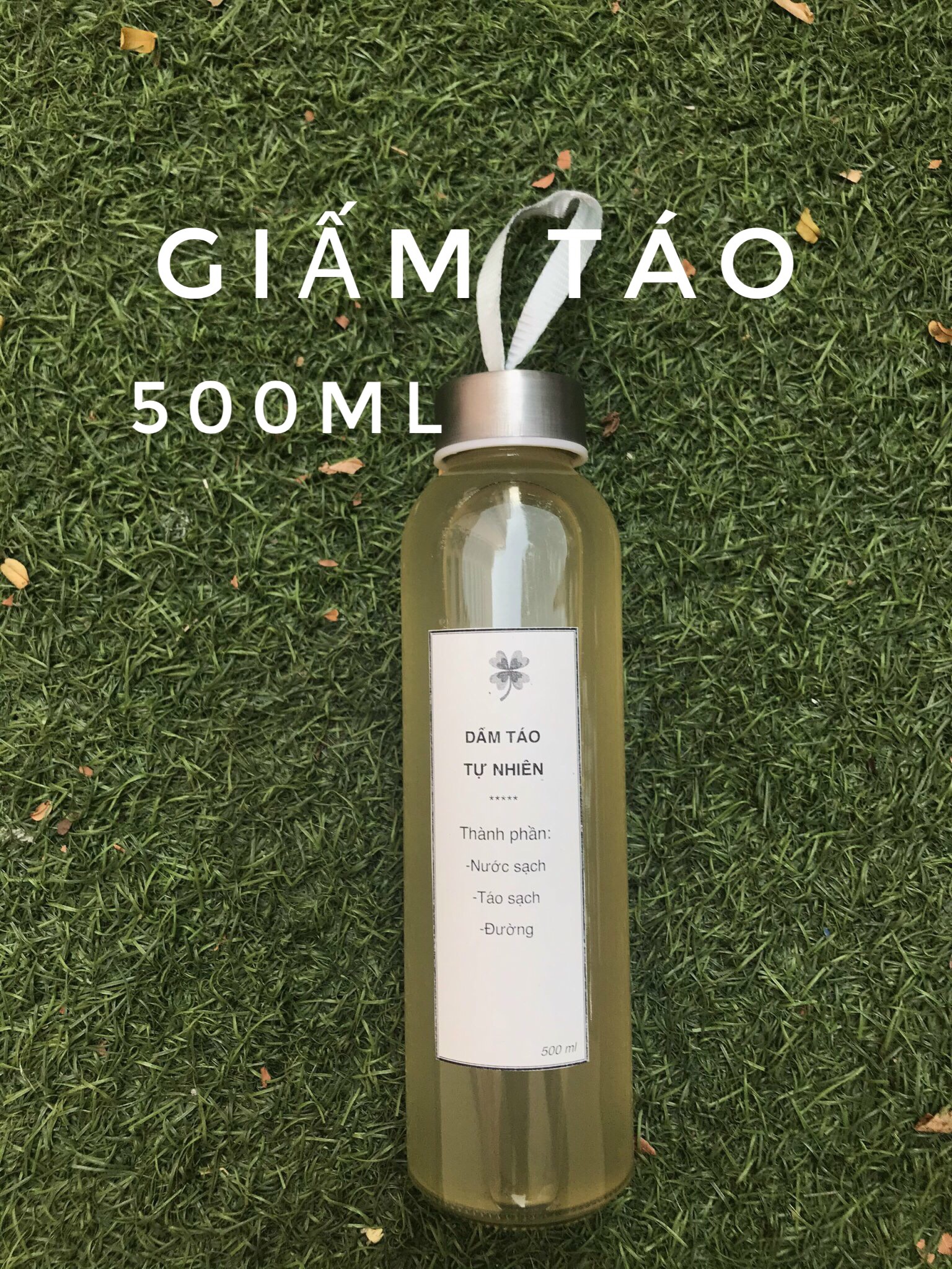 Giấm táo nguyên chất tự nhiên 500ml