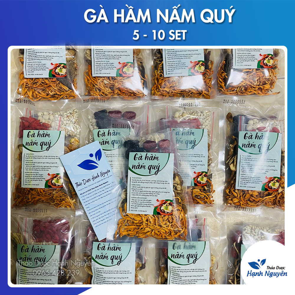 5-10 set gà hầm nấm quý - thảo dược hạnh nguyên