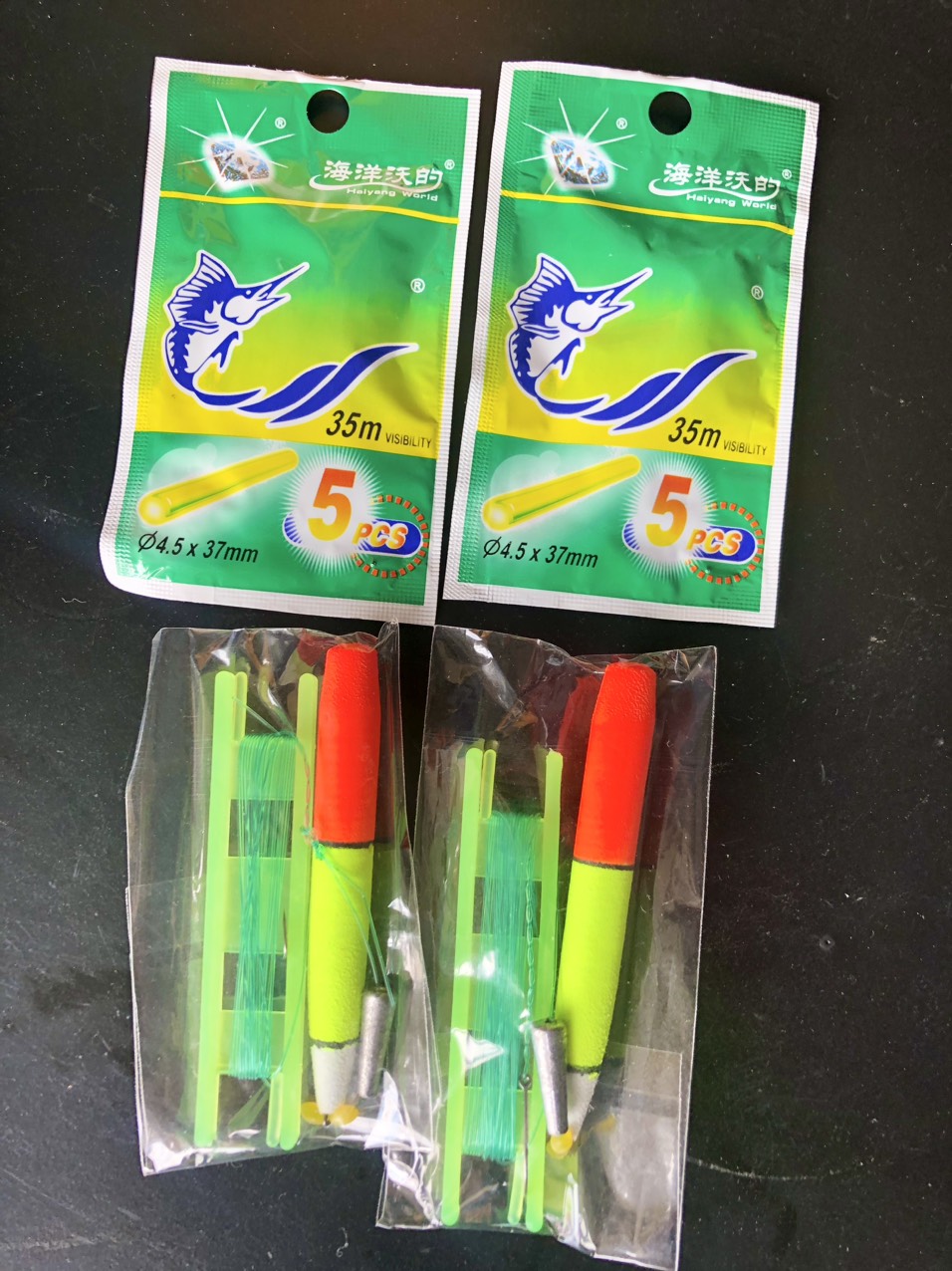 2 bộ phao lưỡi câu cá trê rô đồng + 2 gói phao đèn