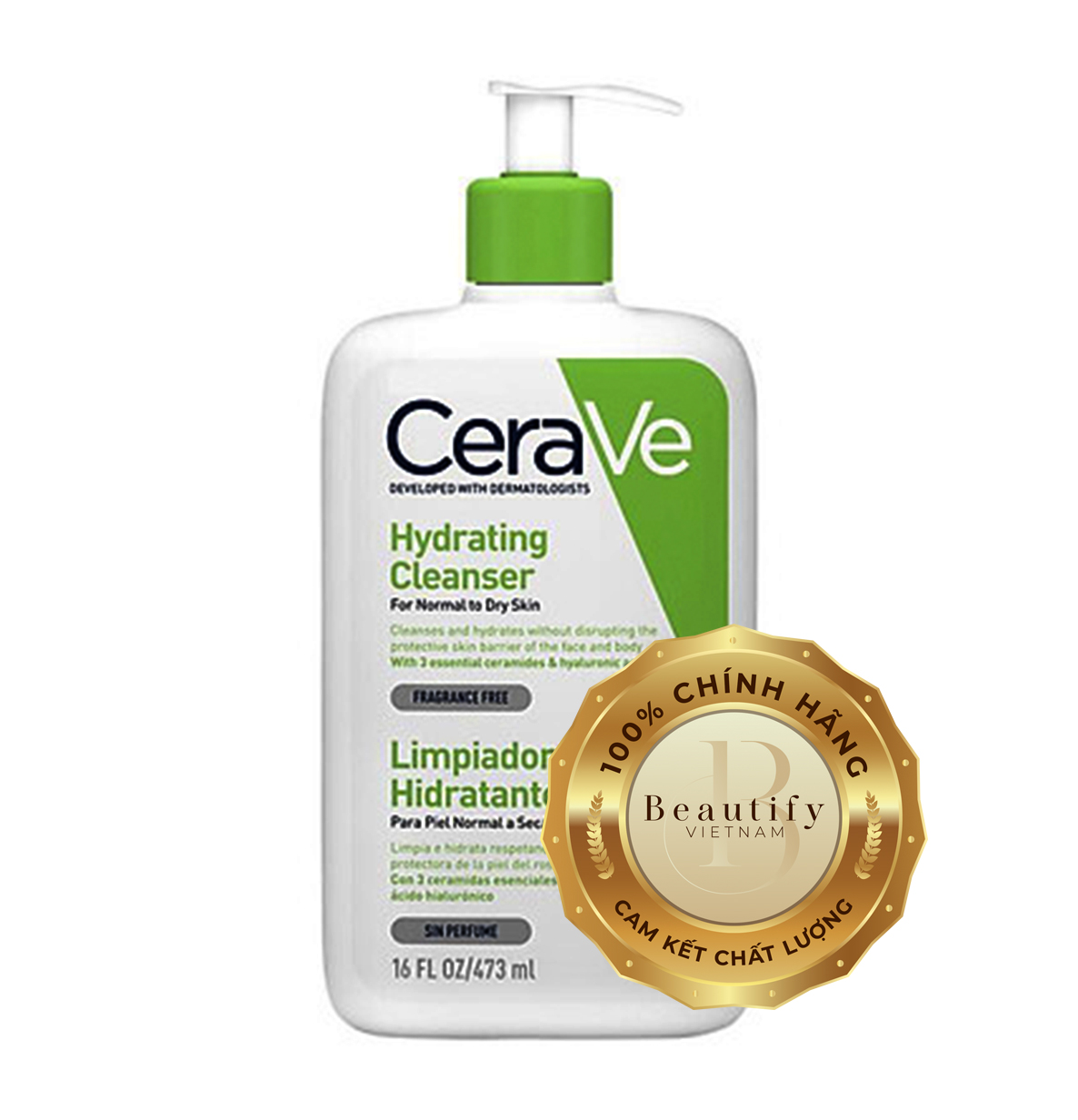 CeraVe - Sữa rửa mặt dịu nhẹ CERAVE Foaming Facial Cleanser dành cho da khô