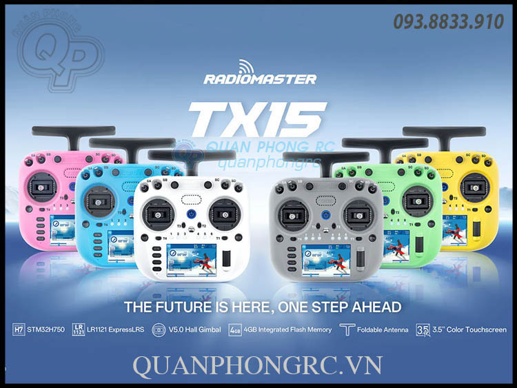 Radiomaster Tx15 V5.0 Hall Gimbal Transmitter Elrs (blue)