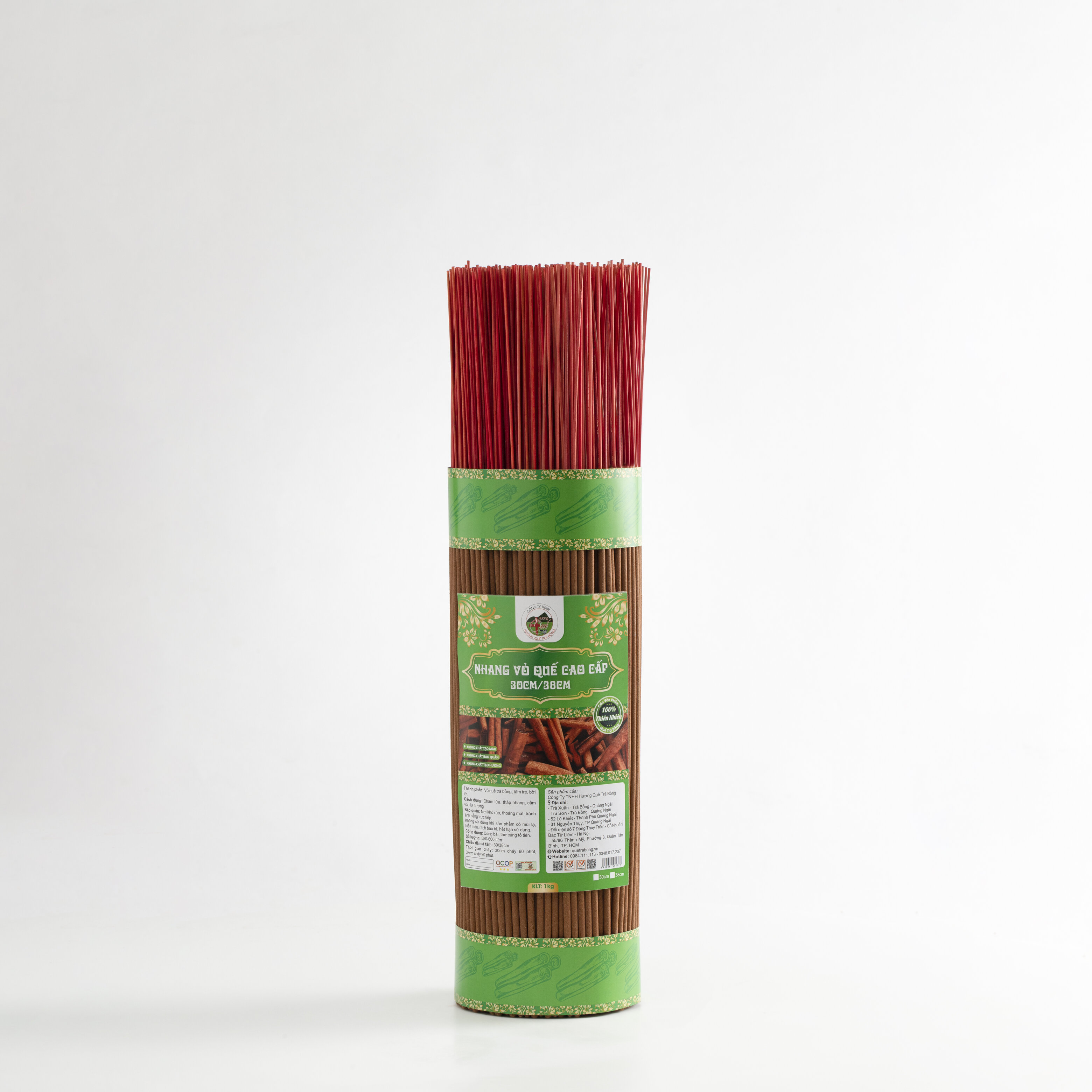 Nhang vỏ quế cao cấp size 30/38cm 1kg