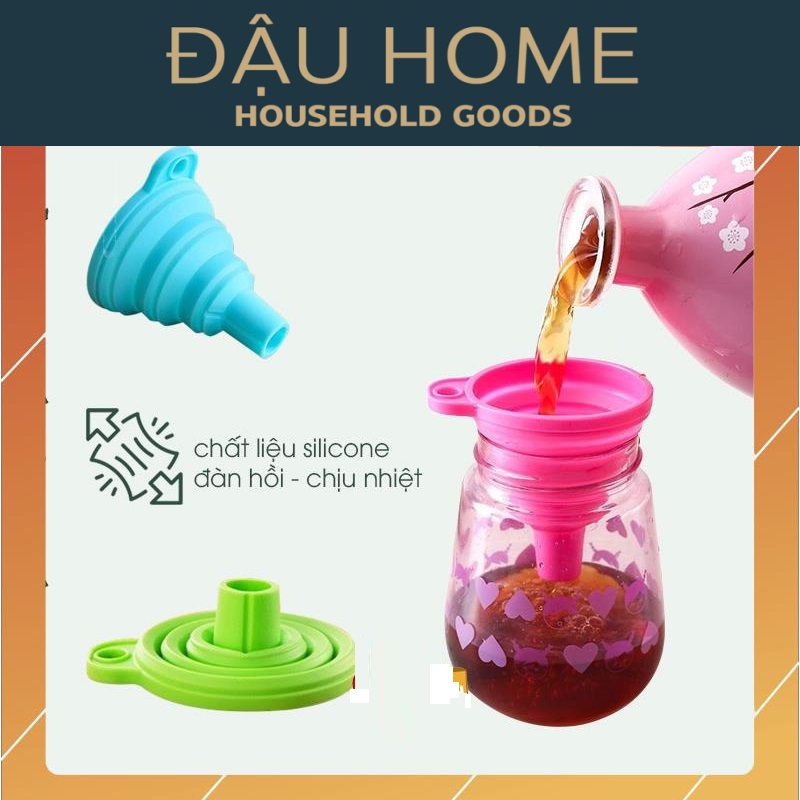 Phễu gấp gọn nhỏ xinh chất liệu silicon chịu nhiệt cao (Giao màu ngẫu nhiên) - Đậu Home