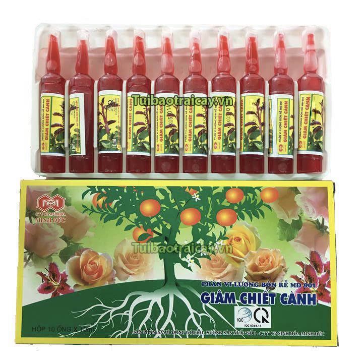 10 ống phân bón Minh Đức kích thích ra rễ giâm chiết cành - ống 10ml