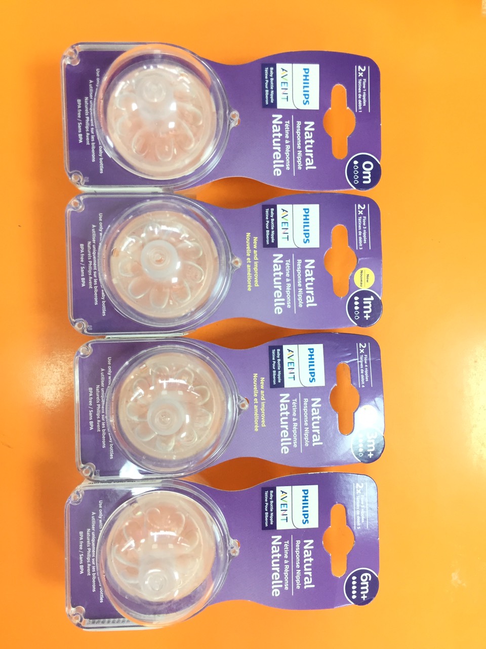 Núm ti thay thế bình sữa Philips Event Natural siêu mền đủ các size