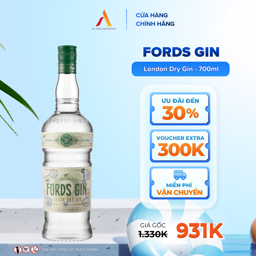 Rượu FORDS GIN London Dry Gin Nồng Độ Alc 40% 750ml