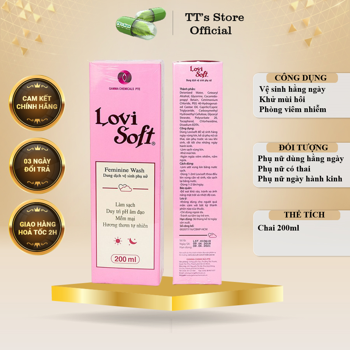 Dung dịch vệ sinh phụ nữ lovi soft