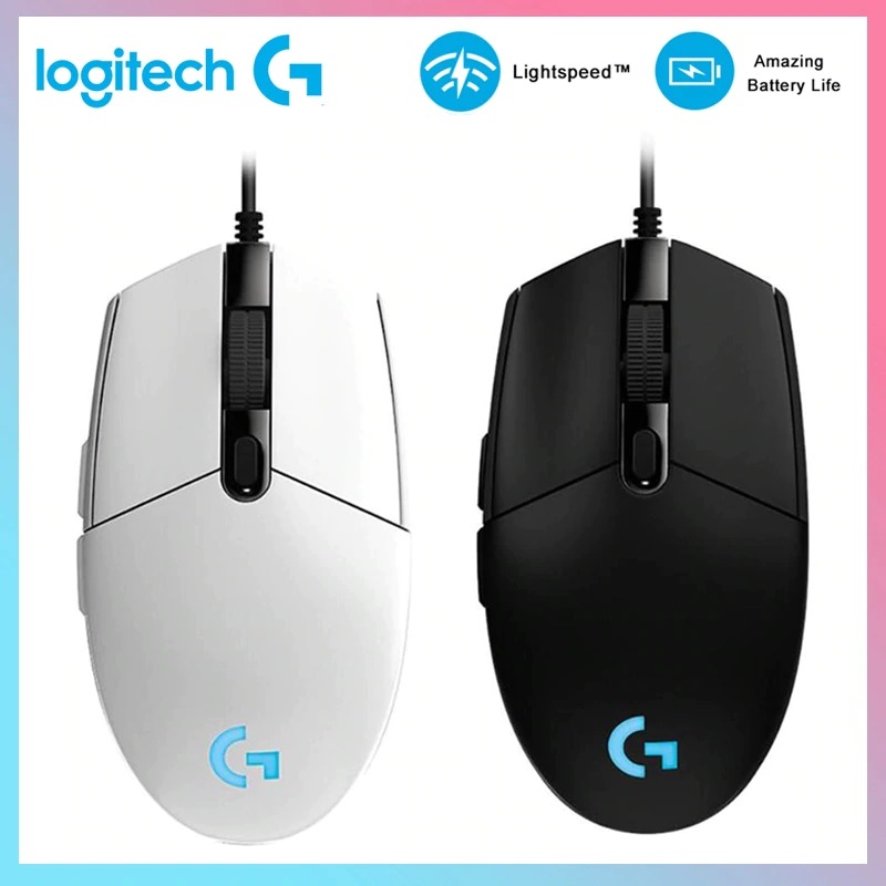 Chuột có dây chơi game chuyên nghiệp Logitech G102 nguyên bản với PMW3366 16K anh hùng thể thao điện tử RGB tùy chọn cho trò chơi.