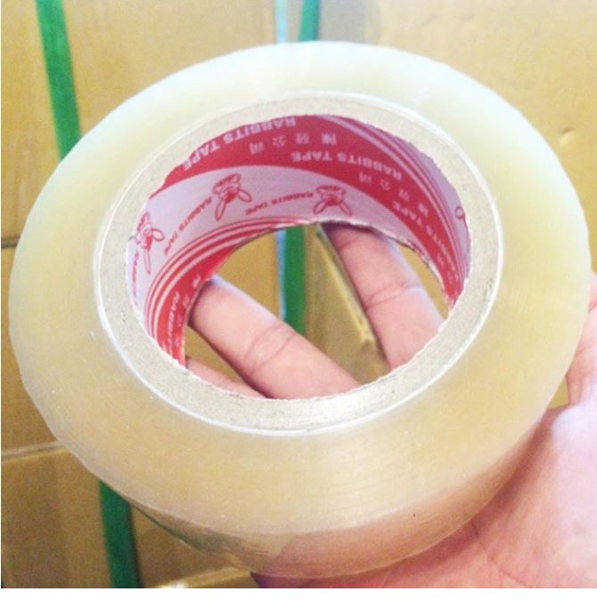 1 cuộn Băng Keo Dính Loại 1-Siêu dính, hàng Tốt 100 Yard - 1 cây 1Kg 6 Cuộn- đủ 2 màu Trắng, Vàng- BH 12 tháng