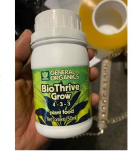 PHÂN BÓN HỮU CƠ GENERAL ORGANIC BioThrive Grow 4-3-3 lọ 50ml
