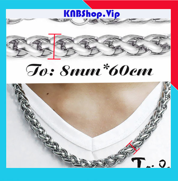 Dây chuyền inox nam kiểu bông dừa đại nhiều cỡ màu trắng sáng đẹp, không đen - đẳng cấp, phong độ, lịch lãm