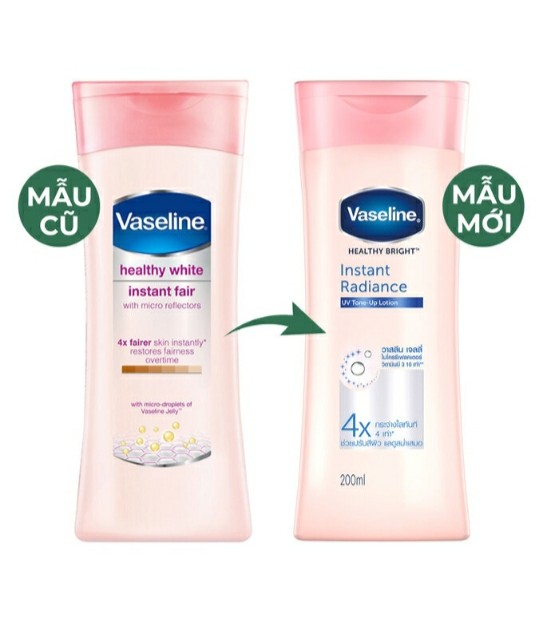 Sữa dưỡng thể Vaseline heathy white Instant Fair 200 ml