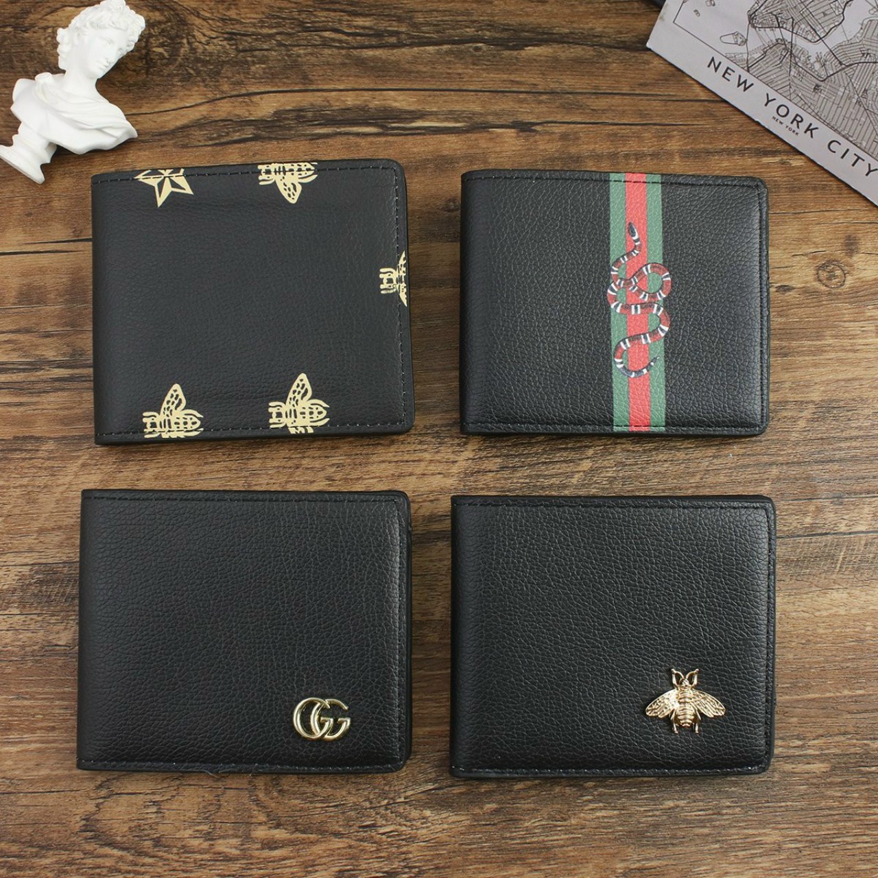 Ví Ngắn Bỏ Túi Nam Da Thật, Ví Ngắn Nam Thời Trang Hàng Hiệu GC Đính Logo Đồng Chắc Chắn