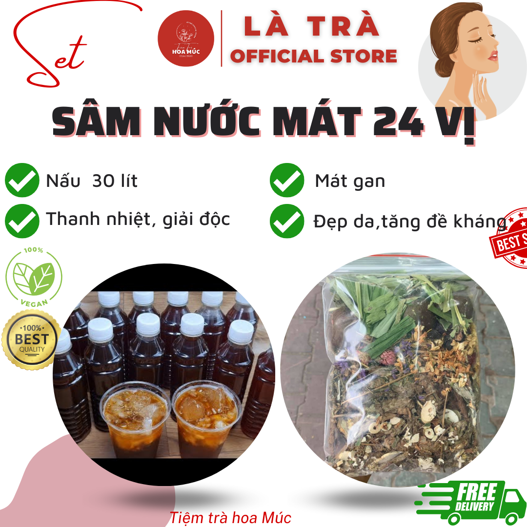 Nguyên liệu sâm 24 vị - nấu 30 lít là trà freeship