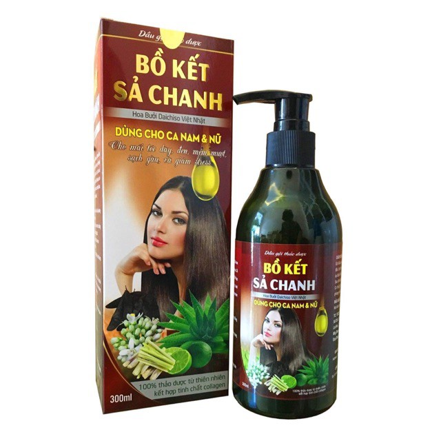 Dầu gội thảo dược Bồ Kết Sả Chanh hoa bưởi Daichiso Việt Nhật