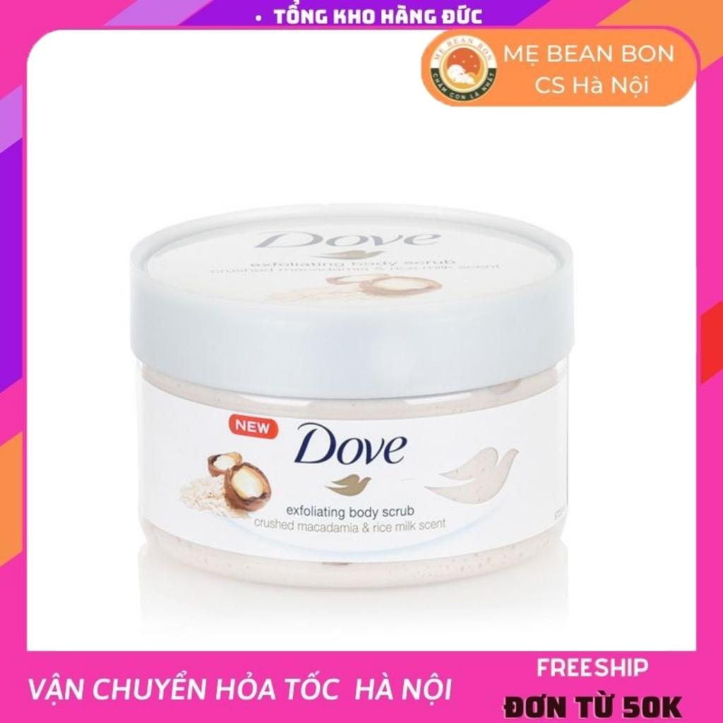 Kem tắm tẩy da chết toàn thân dove creme dusch peeling 225ml đức